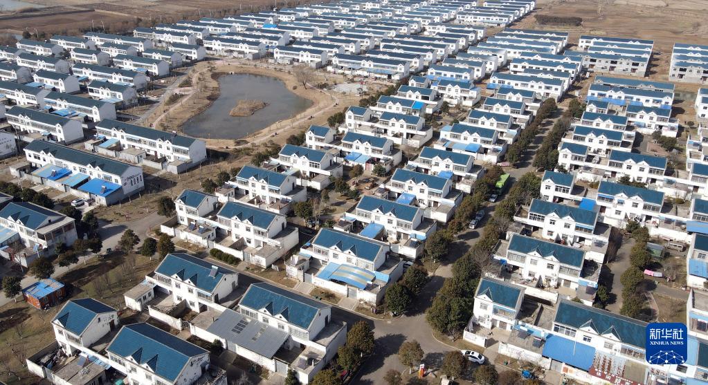這是1月29日拍攝的安徽省滁州市鳳陽縣小崗村石馬小區(qū)（無人機(jī)照片）。新華社記者 周牧 攝